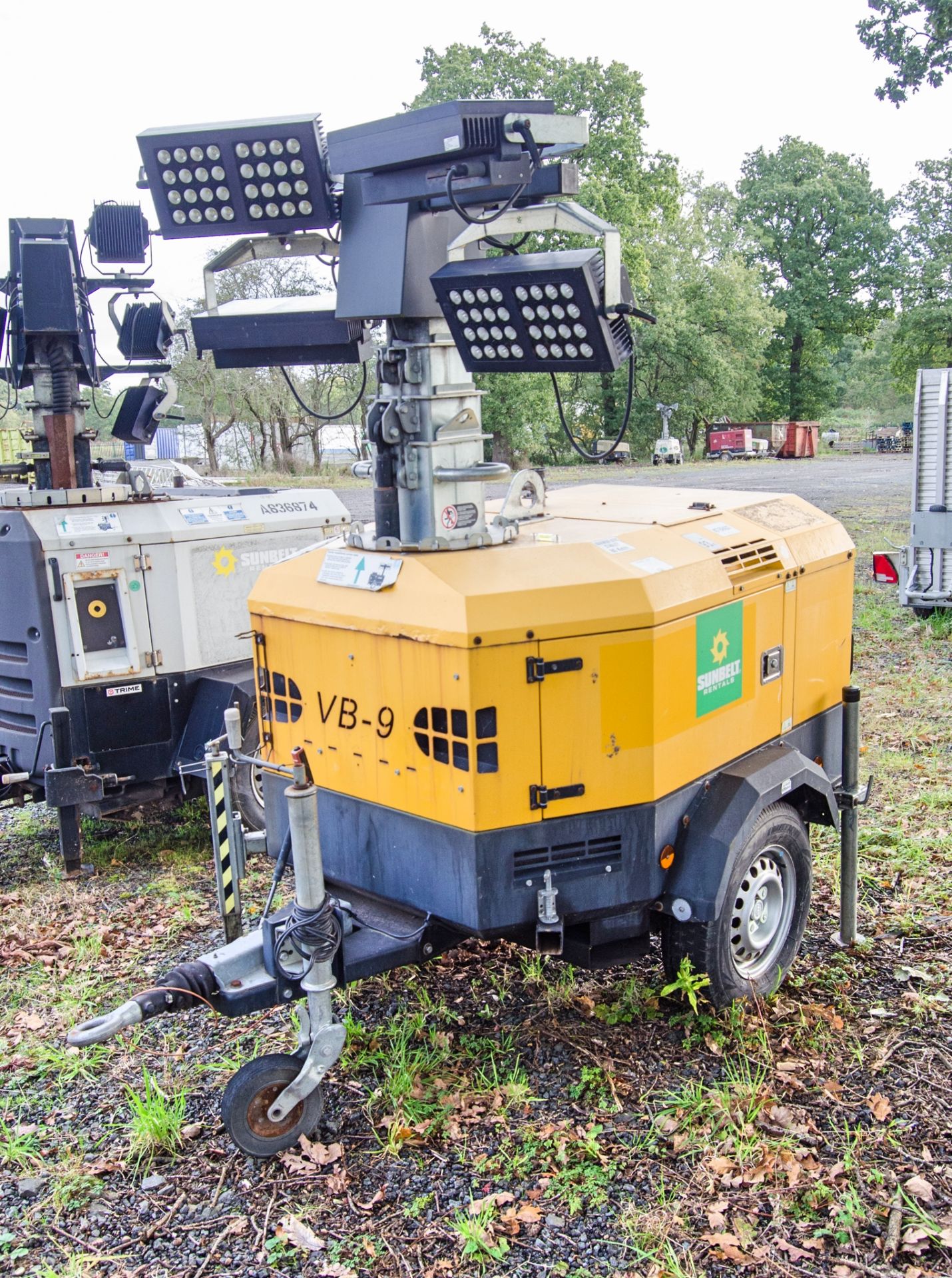 Generac VB-9 diesel driven 4 head LED fast tow mobile lighting tower Year: 2016 S/N: 160399