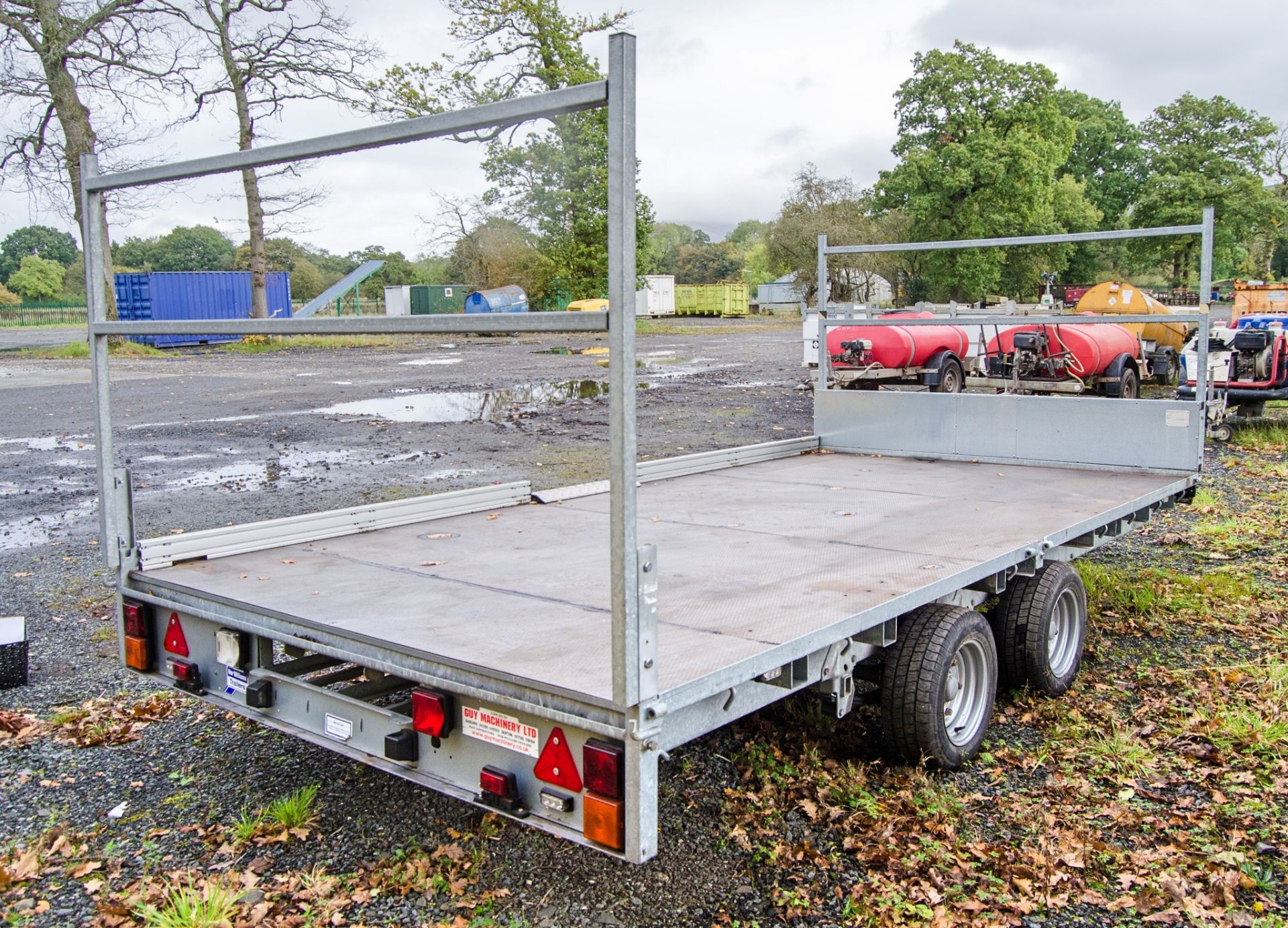 Ifor Williams LM147G 14ft x 7ft tandem axle flat bed trailer S/N: C5088105 - Image 3 of 7