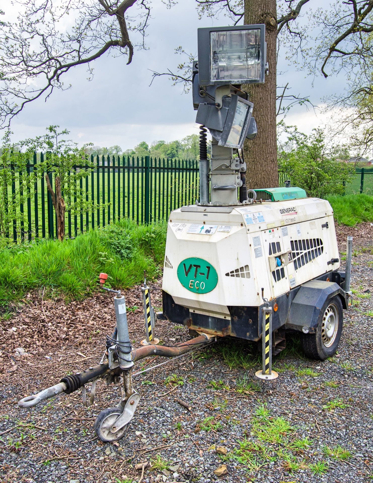 Generac VT-1 Eco diesel driven 4-head halogen fast tow mobile lighting tower Year: 2016 S/N: 1600290