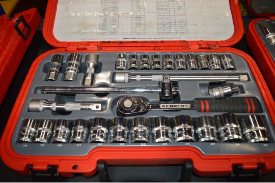 3 - various Kennedy socket sets ** Incomplete ** c/w cases and Kennedy spanner/socket set ** - Image 3 of 4