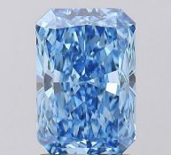 Radiant Cut Diamond Fancy Blue Colour VS1 Clarity 1.69 Carat EX EX - LG588347104 - IGI