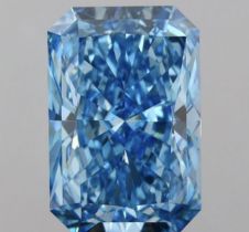 Radiant 5.00 Carat Diamond Fancy Blue Colour VS2 Clarity EX EX - IGI