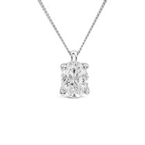 ** ON SALE ** Oval Cut Diamond 1.50 Carat D Colour VVS2 Clarity - Necklace Pendant - 18kt White Gold