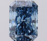 Radiant 5.26 Carat Diamond Fancy Vivaid Blue Colour VS1 Clarity EX EX - IGI