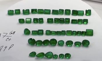 Parcel Of 49 ** Natural Emeralds ** 17.68 Carats - Sizes From 0.11 - 0.62 Carats
