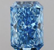 ** ON SALE ** Radiant 5.00 Carat Diamond Fancy Blue Colour VS2 Clarity EX EX - IGI