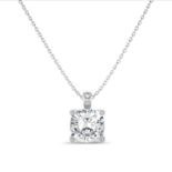 Cushion Cut Diamond 2.00 Carat D Colour VVS2 Clarity - Necklace Pendant - 18kt White Gold