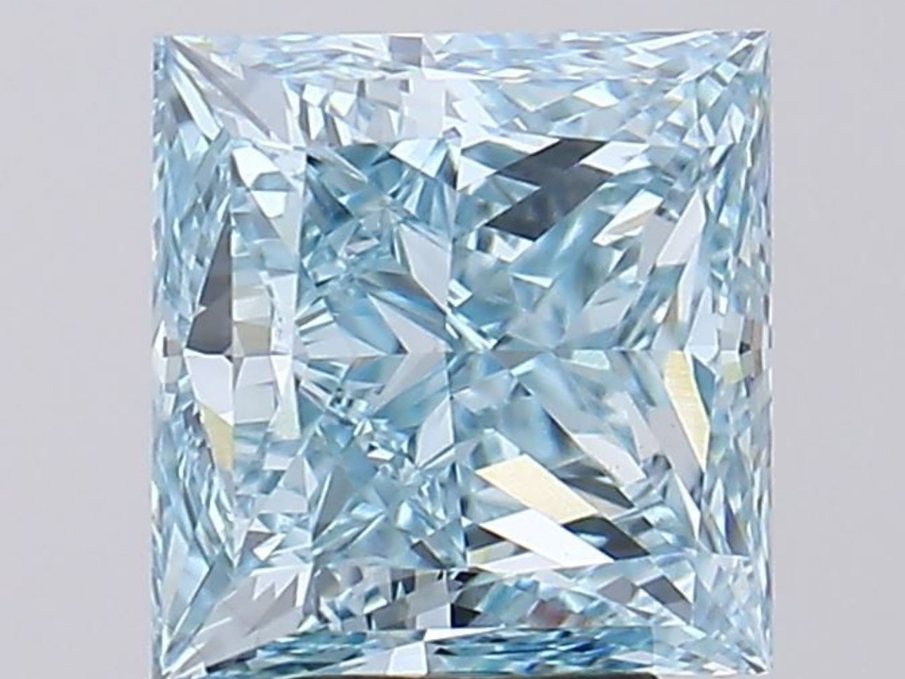 ** ON SALE ** Princess Cut Diamond 5.01 Carat Fancy Intense Blue VS1 Clarity EX EX - IGI - Image 6 of 8