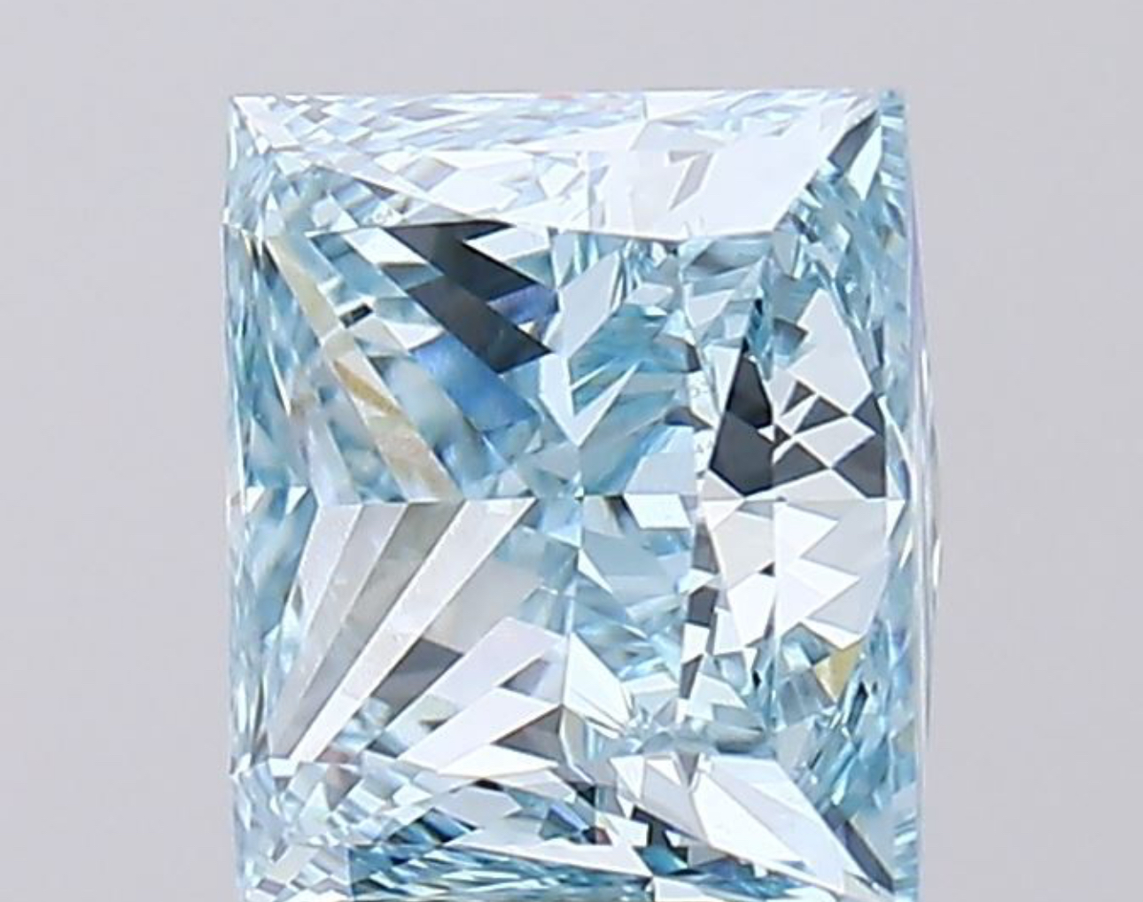 ** ON SALE ** Princess Cut Diamond 5.01 Carat Fancy Intense Blue VS1 Clarity EX EX - IGI - Image 7 of 8
