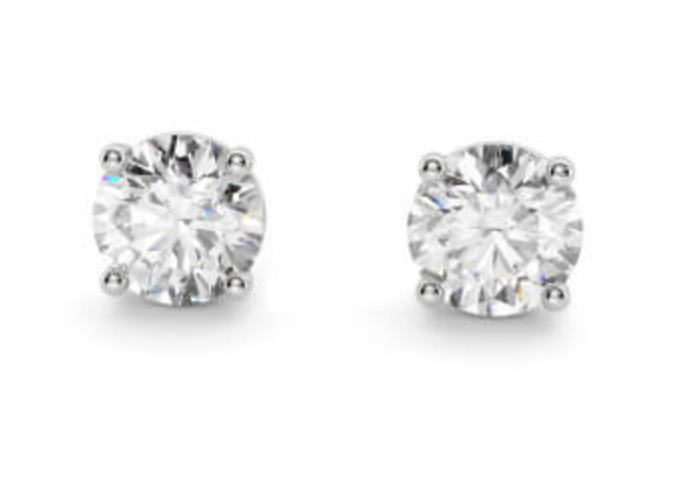 Round Brilliant Cut 2.00 Carat Diamond Earrings Set in 18kt White Gold - E Colour VVS Clarity - IGI - Image 2 of 3