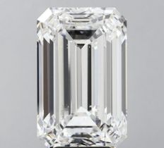 Emerald Cut Diamond E Colour VS1 Clarity 10.01 Carat EX EX - IGI