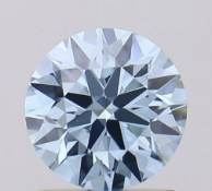 Round Brilliant Cut Diamond 1.00 Carat Fancy Blue Colour VS1 Clarity - IGI Certificate