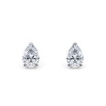 ** ON SALE ** Pear Cut Cut 6.00 Carat Diamond 18kt White Gold Earrings- E Colour VS Clarity IGI