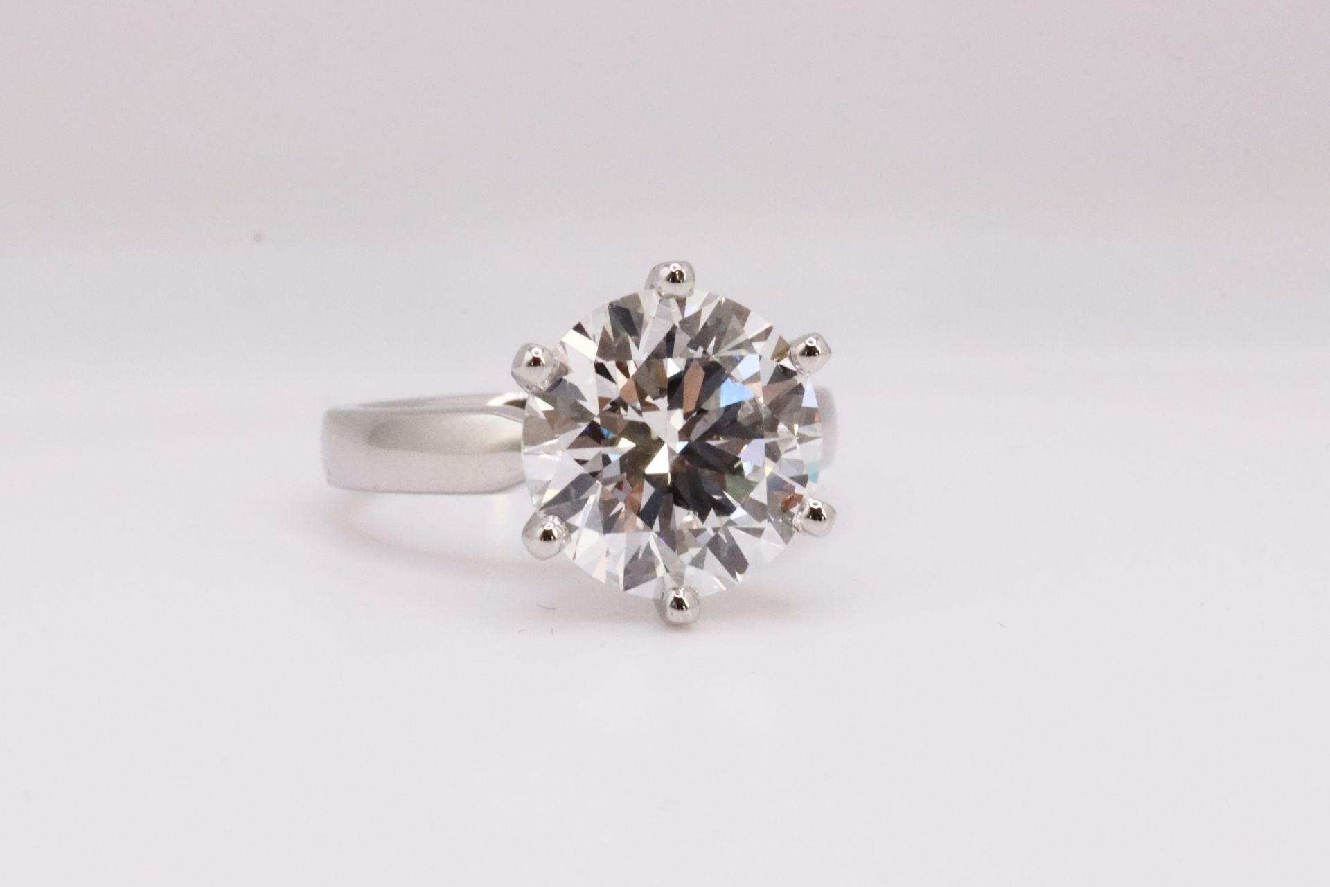 ** ON SALE ** Round Brilliant Cut Diamond Platinum Ring 5.00 Carat F Colour VS2 Clarity IDEAL - Bild 2 aus 8