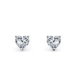 Round Brilliant Cut 4.00 Carat Diamond Earrings Set in 18kt White Gold - D Colour SI1 Clarity - IGI