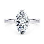 ** ON SALE ** Marquise Cut Diamond Platinum Ring 2.16Carat D Colour VS2 Clarity EX EX - IGI