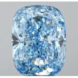 Cushion Brilliant Diamond 5.42 Carat Fancy Blue Colour VS2 Clarity EX EX - IGI