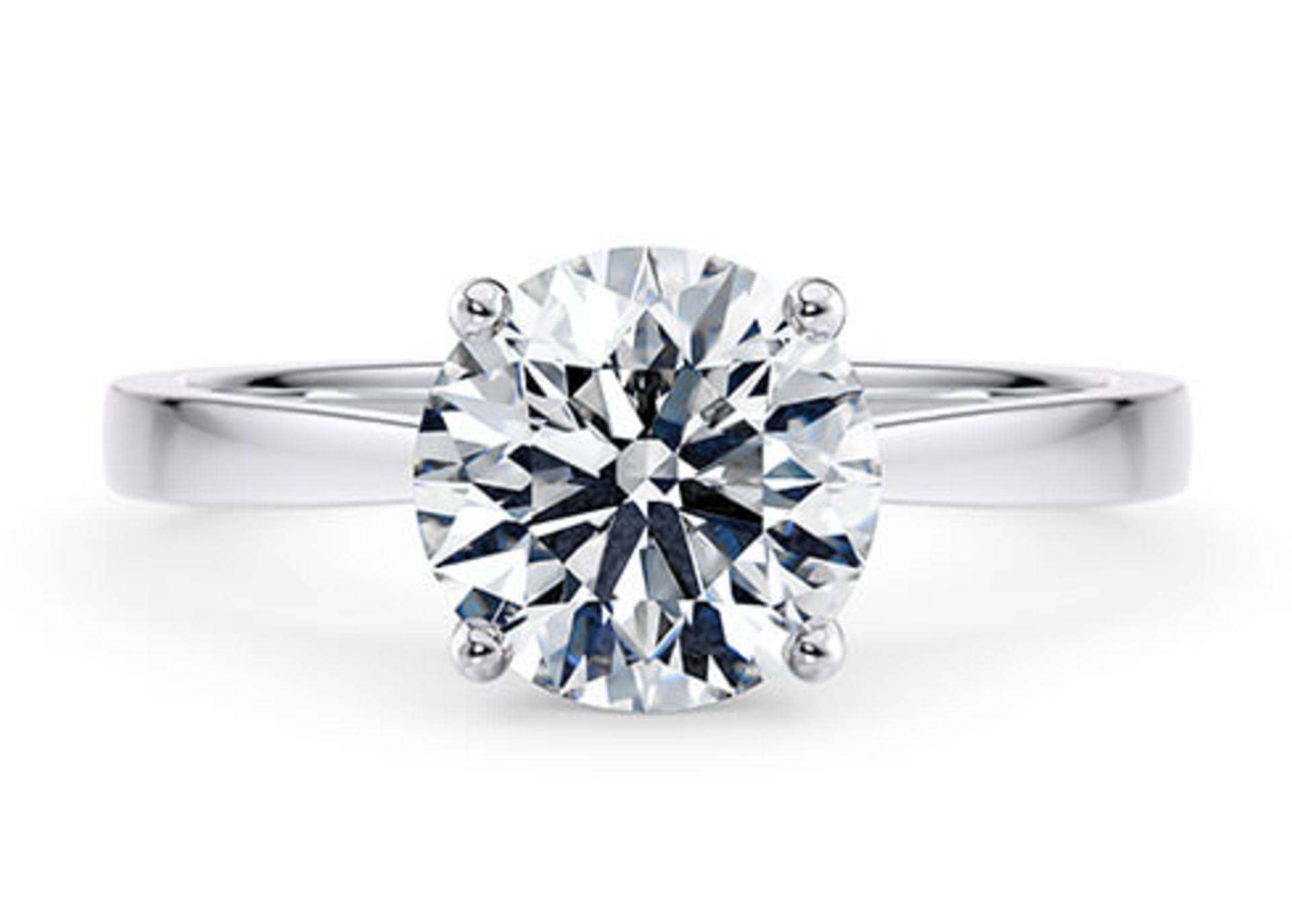 ** ON SALE ** Round Brilliant Cut Diamond Platinum Ring 5.00 Carat F Colour VS2 Clarity IDEAL EX EX