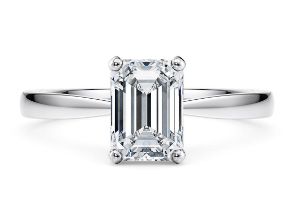 ** ON SALE ** Emerald Cut Diamond Platinum Ring 2.00 Carat D Colour VS2 Clarity EX EX - IGI