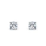 **ON SALE**Cushion Brilliant 2.00 Carat Diamond Earrings in 18kt White Gold - D Colour VS Clarity