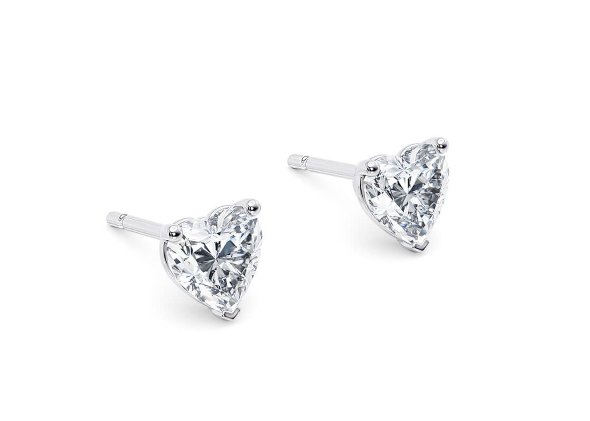 Round Brilliant Cut 4.00 Carat Diamond Earrings Set in 18kt White Gold - D Colour SI1 Clarity - IGI - Image 2 of 3