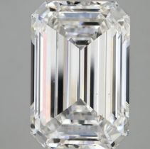 Emerald Cut Diamond F Colour SI1 Clarity 11.04 Carat EX EX - IGI