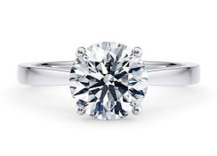 ** ON SALE ** Round Brilliant Cut Diamond Platinum Ring 5.00 Carat F Colour VS2 Clarity IDEAL EX