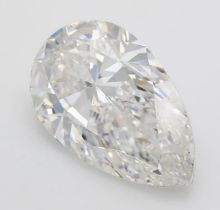 Pear Cut 10.02 Carat Diamond F Colour SI1 Clarity EX EX - IGI