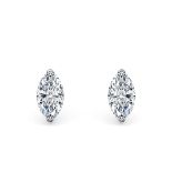 Marquise Cut Cut 2.00 Carat Diamond 18kt White Gold Earrings- E Colour VS Clarity IGI