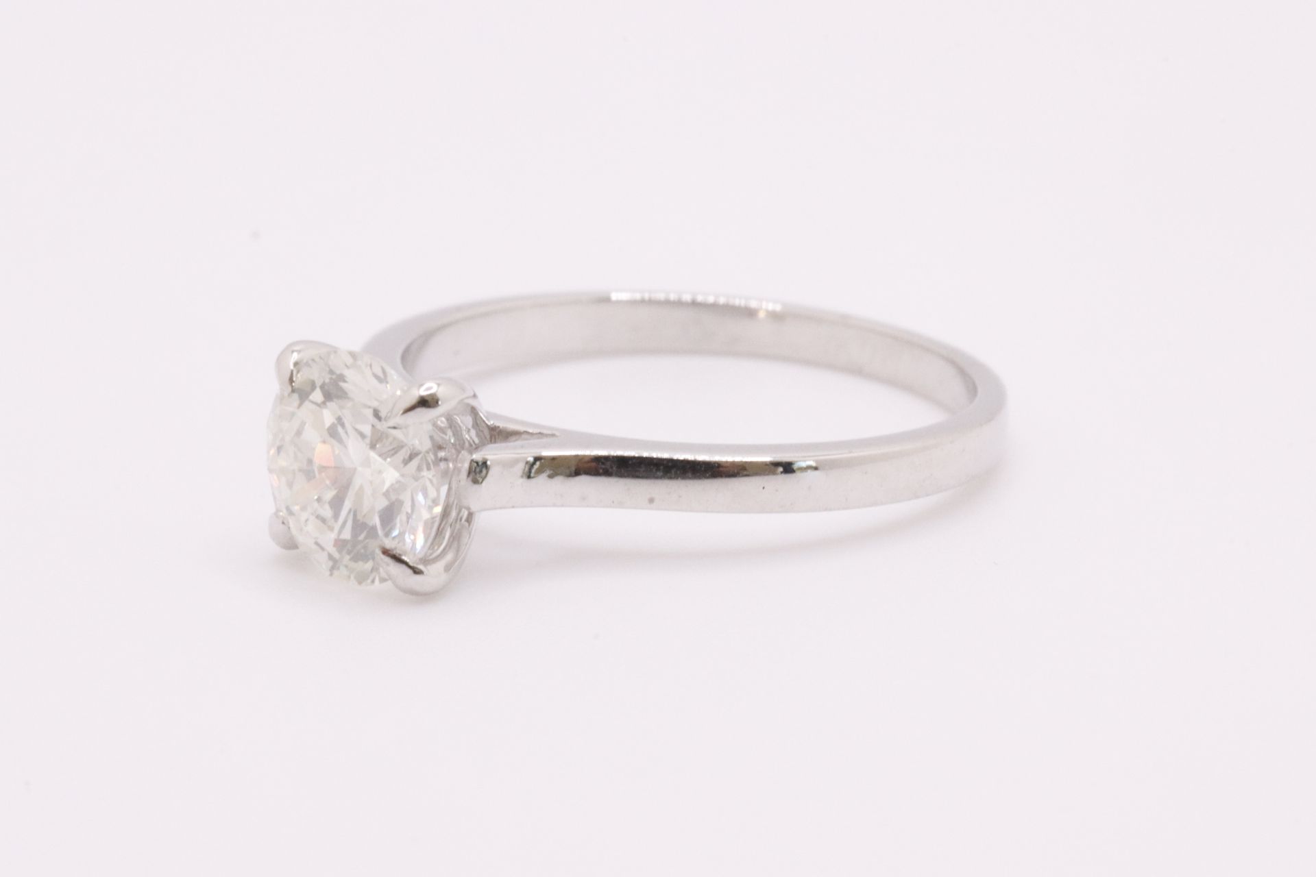 Round Brilliant Cut Natural Diamond Ring 1.09 Carat I Colour SI2 Clarity EX EX EX - GIA - Image 8 of 9