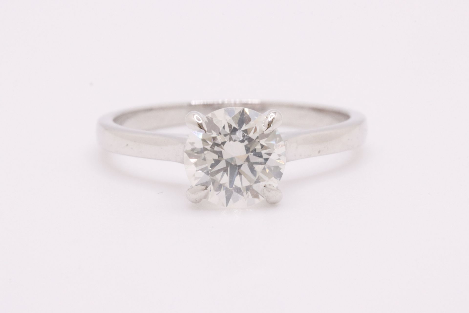 Round Brilliant Cut Natural Diamond Ring 1.09 Carat I Colour SI2 Clarity EX EX EX - GIA - Image 3 of 9