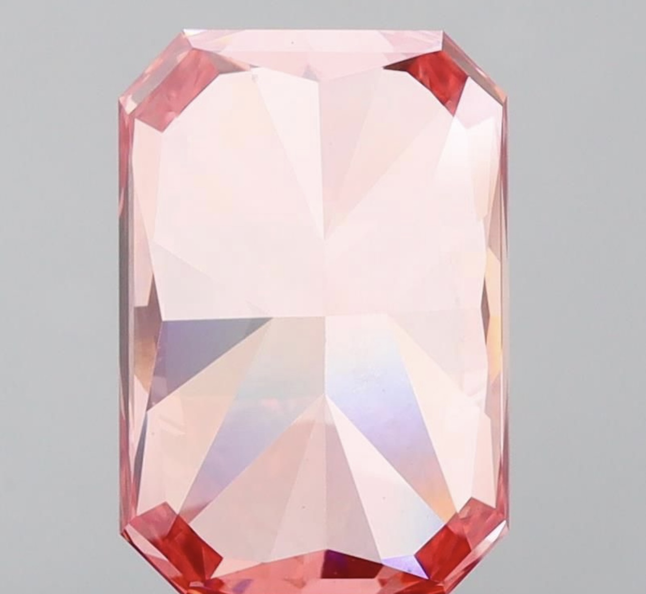 Radient Cut 6.13 Carat Diamond Fancy Red .Pink Colour VS1 Clarity EX EX - IGI - ** RARE ** - Bild 4 aus 9