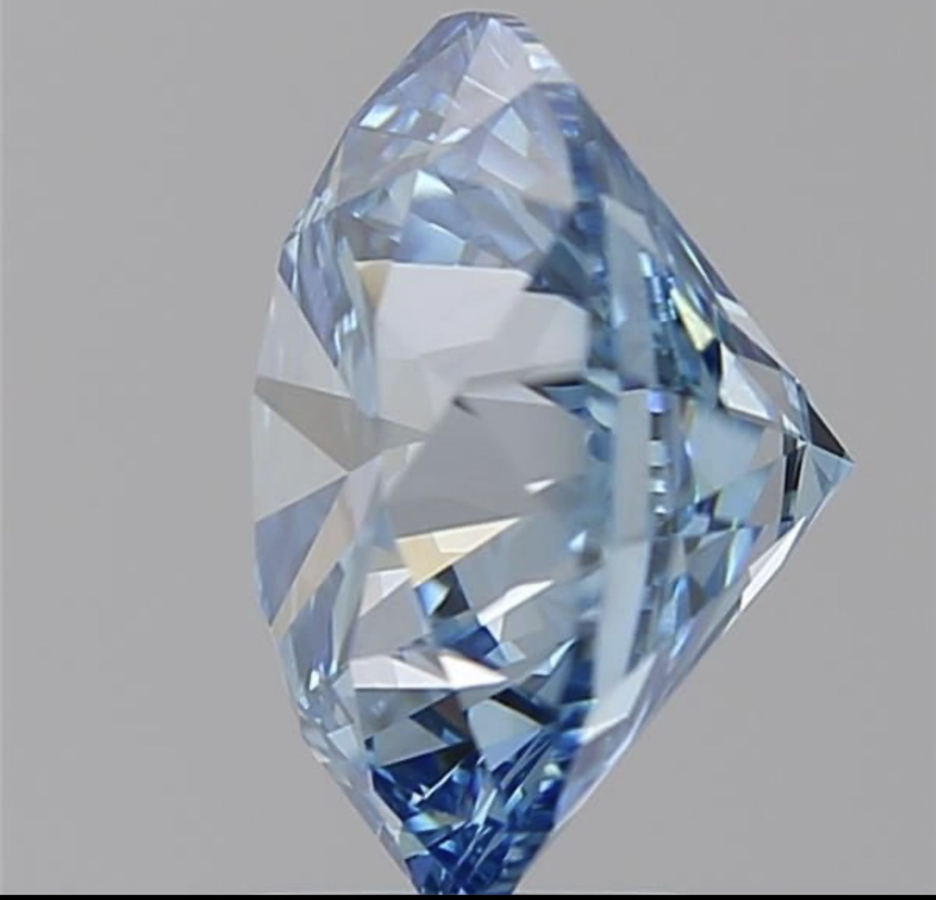 Round Brilliant Cut Diamond 5.01 Carat Fancy Blue Colour VVS2 Clarity - IGI Certificate - Bild 2 aus 9