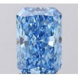 Radiant Cut Diamond Fancy Blue Colour VS1 Clarity 1.69 Carat EX EX - LG588347104 - IGI