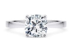 Cushion Cut Diamond Platinum Ring 3.00 Carat F Colour VS2 Clarity EX EX - IGI