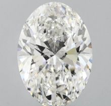 Oval Cut Diamond F Colour VS2 Clarity 8.03 Carat EX EX - IGI