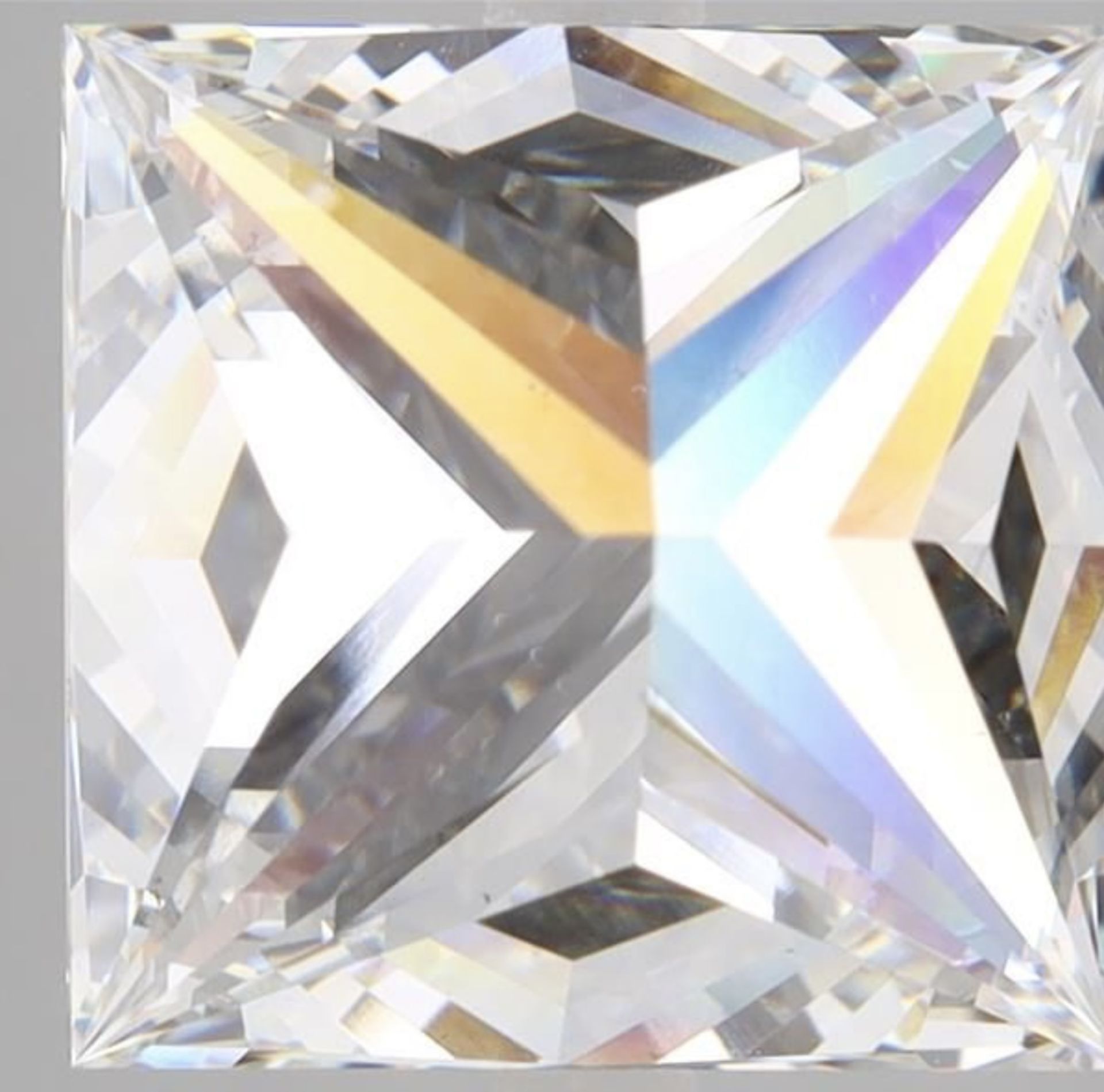Princess Cut Diamond F Colour VS2 Clarity 8.01 Carat EX EX IGI - Bild 4 aus 9