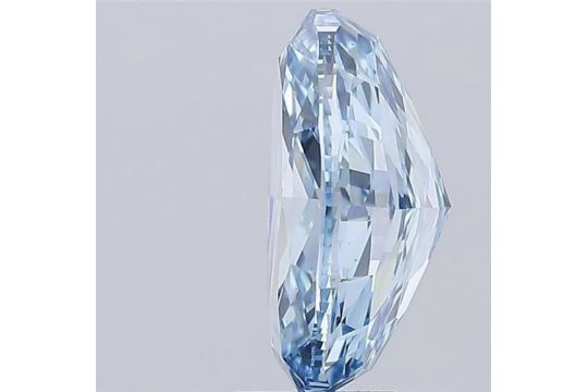 Oval Diamond 5.09 Carat Fancy Blue Colour VS1 Clarity EX EX - IGI - Bild 3 aus 9