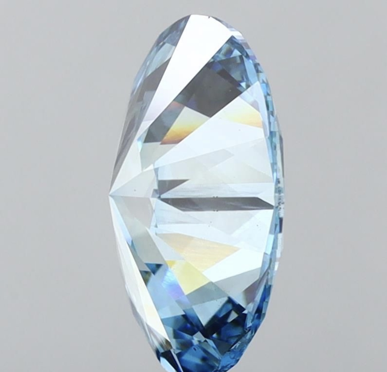 Oval Diamond 5.00 Carat Fancy Blue Colour VS2 Clarity EX EX - IGI - Bild 6 aus 10