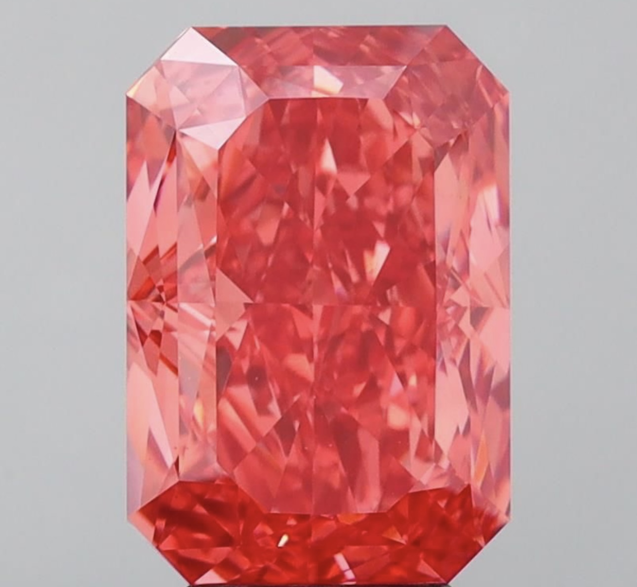 Radient Cut 6.13 Carat Diamond Fancy Red .Pink Colour VS1 Clarity EX EX - IGI - ** RARE ** - Bild 7 aus 9