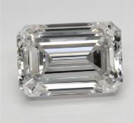 Emerald Cut Diamond F Colour VS2 Clarity 8.45 Carat EX EX - IGI