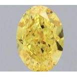 Oval Cut 2.00 Carat Diamond Fancy yellow Colour VS1 Clarity EX EX - IGI