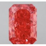 Radient Cut 6.13 Carat Diamond Fancy Red .Pink Colour VS1 Clarity EX EX - IGI - ** RARE **