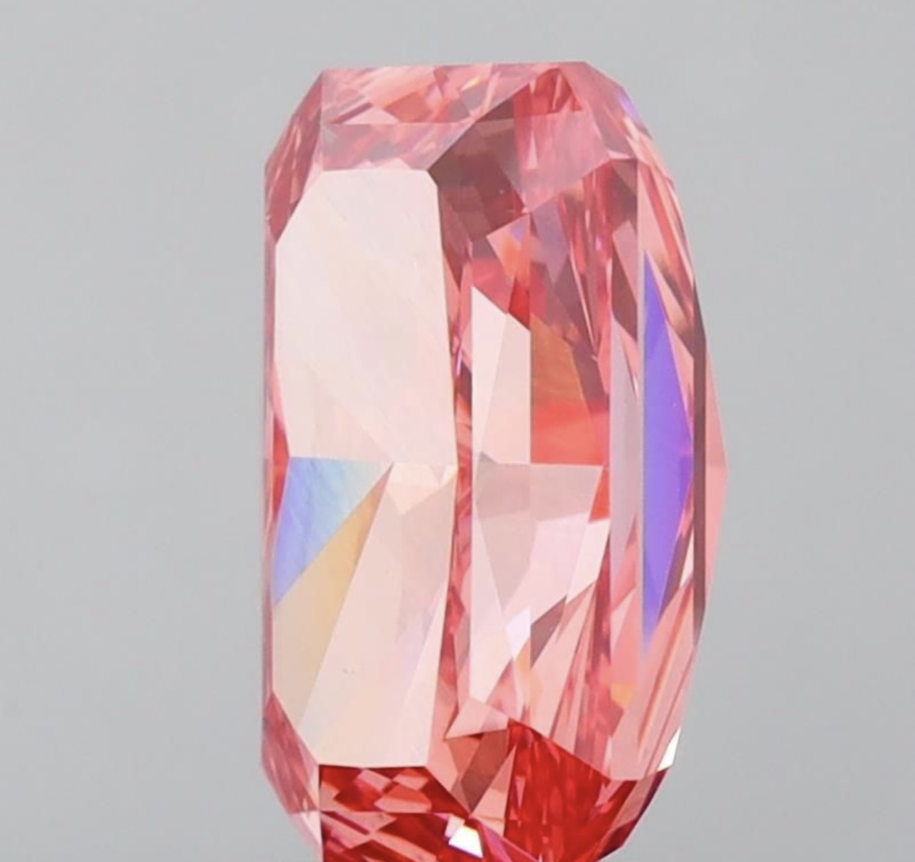 Radient Cut 6.13 Carat Diamond Fancy Red .Pink Colour VS1 Clarity EX EX - IGI - ** RARE ** - Bild 2 aus 9