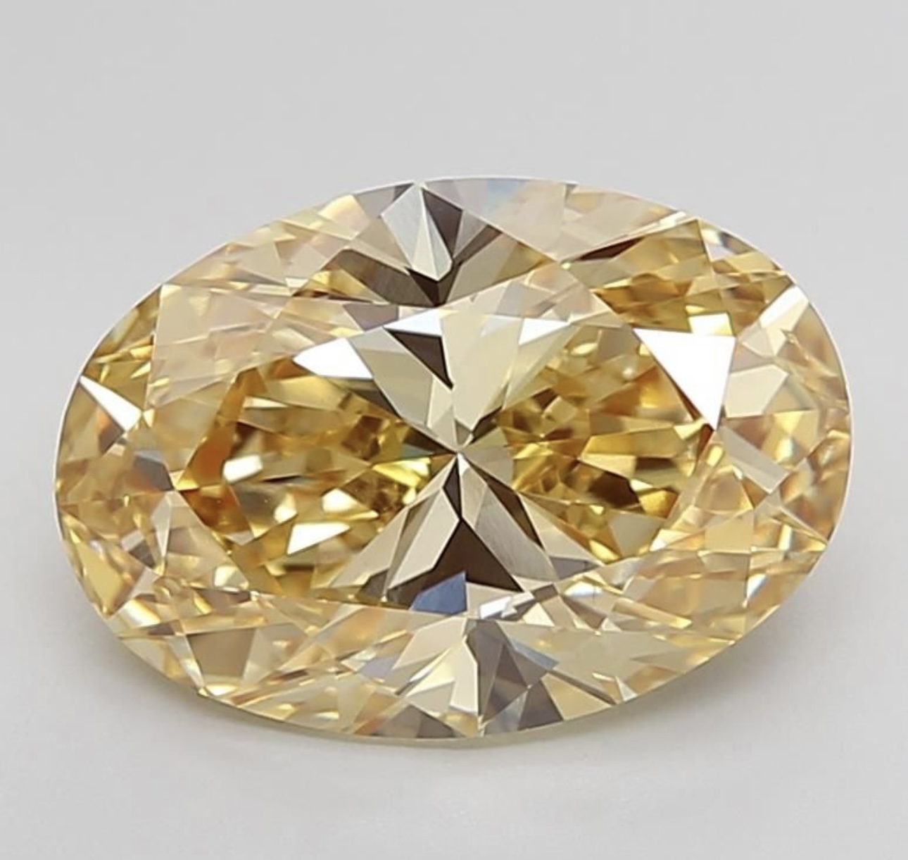 Oval Diamond 6.00 Carat Fancy Yellow Colour VS1 Clarity EX EX - IGI