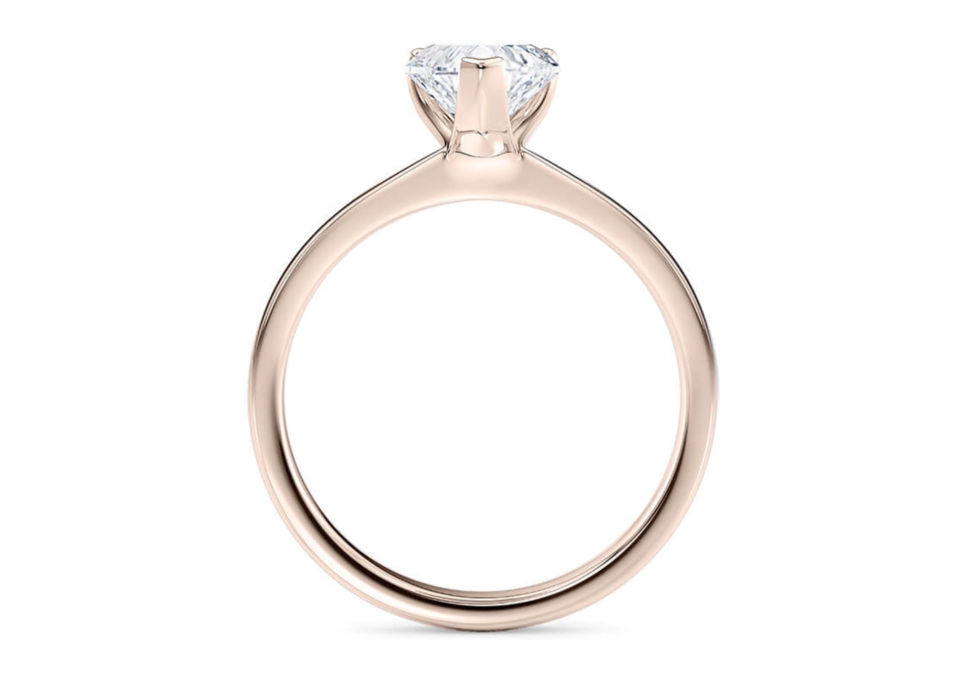 Heart Cut Diamond 18kt Rose Gold Ring 2.00 Carat F Colour VS1 Clarity EX EX - IGI - Bild 3 aus 4