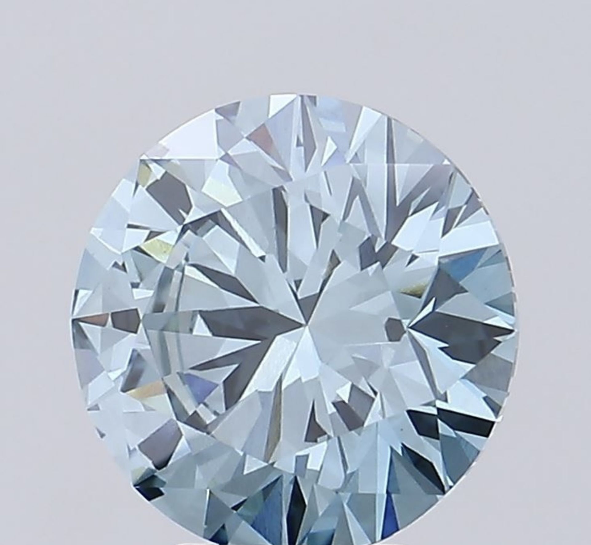 Round Brilliant Cut Diamond 5.04 Carat Fancy Blue Colour VS1 Clarity Ideal EX EX - IGI Certificate - Bild 6 aus 8