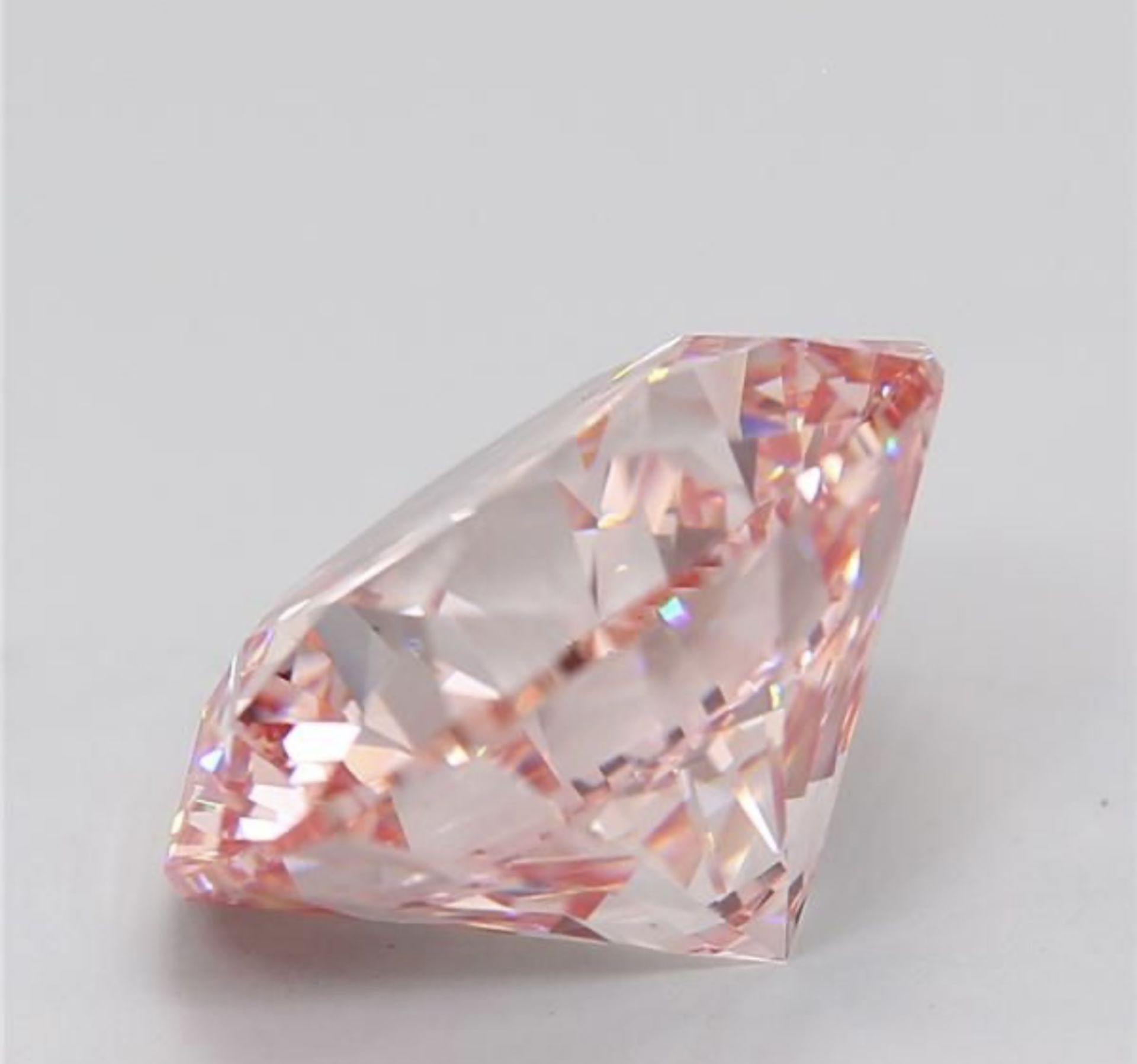 Round Brilliant Cut Diamond 7.42 Carat Fancy Pink Colour VS1 Clarity - IGI Certificate - Bild 4 aus 7