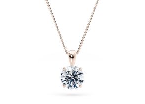 ** ON SALE ** Round Brilliant Cut Diamond 1.00 Carat D Colour VVS1 Clarity -Necklace Pendant -18kt