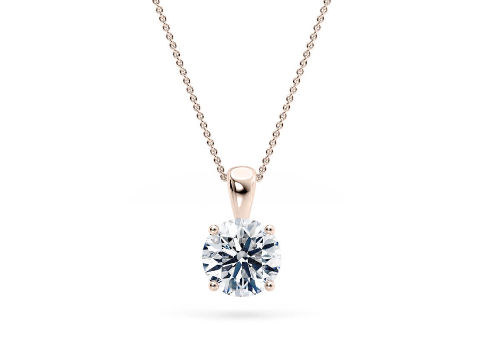 ** ON SALE ** Round Brilliant Cut Diamond 1.00 Carat D Colour VVS1 Clarity -Necklace Pendant -18kt